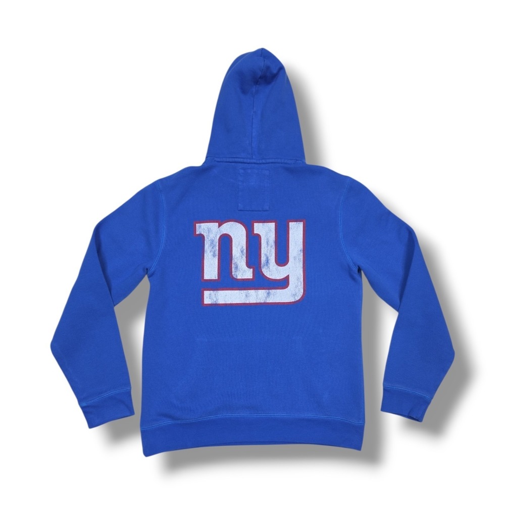 NFL New York Giants Front & Back Graphic Blue Junk Food Pullover Hoodie Men's L - Picture 2 of 8